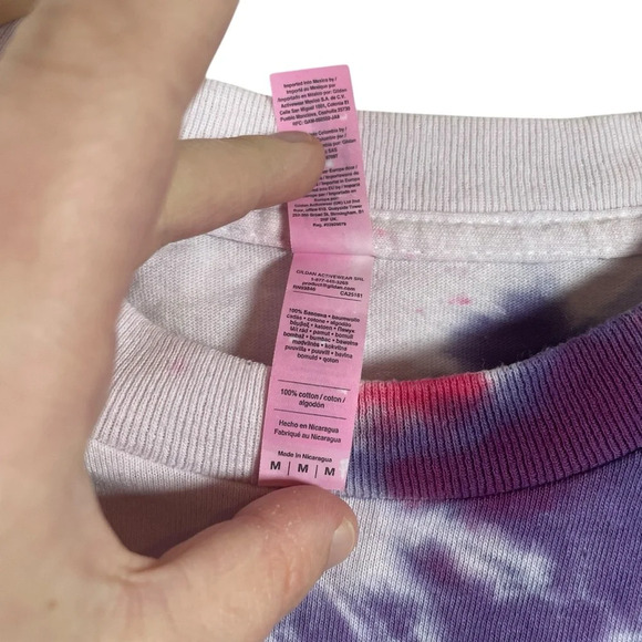 VINTAGE Shred Till You’re Dead Tie Dye Punk Tee in Red/Purple Size M - Picture 8 of 9